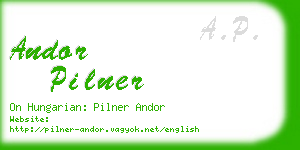 andor pilner business card